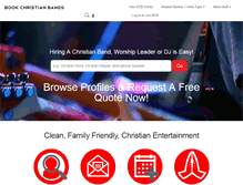 Tablet Screenshot of bookchristianbands.com